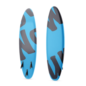 Blue beach surfboard